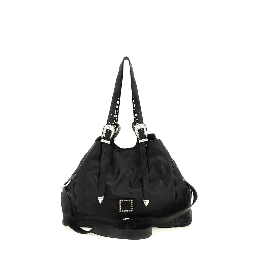 Campomaggi Lidia shoulder bag with studs - Griggio