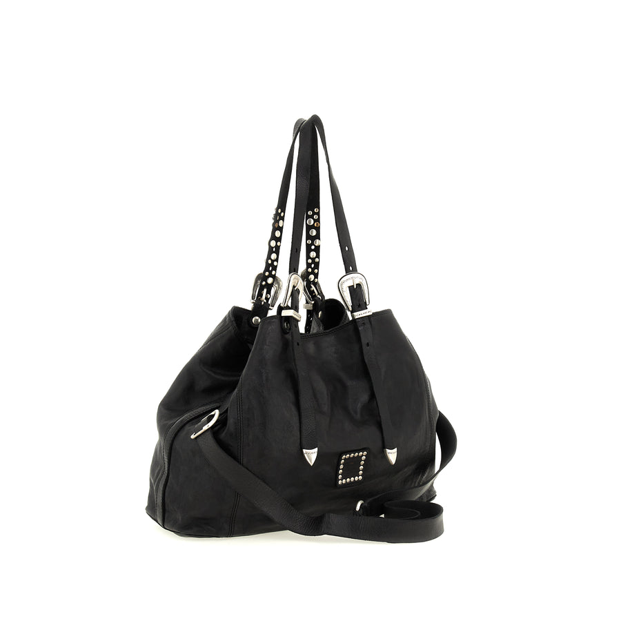 Campomaggi Lidia shoulder bag with studs - Griggio