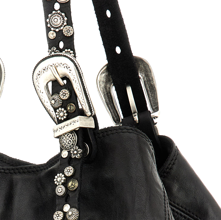 Campomaggi Lidia shoulder bag with studs - Griggio