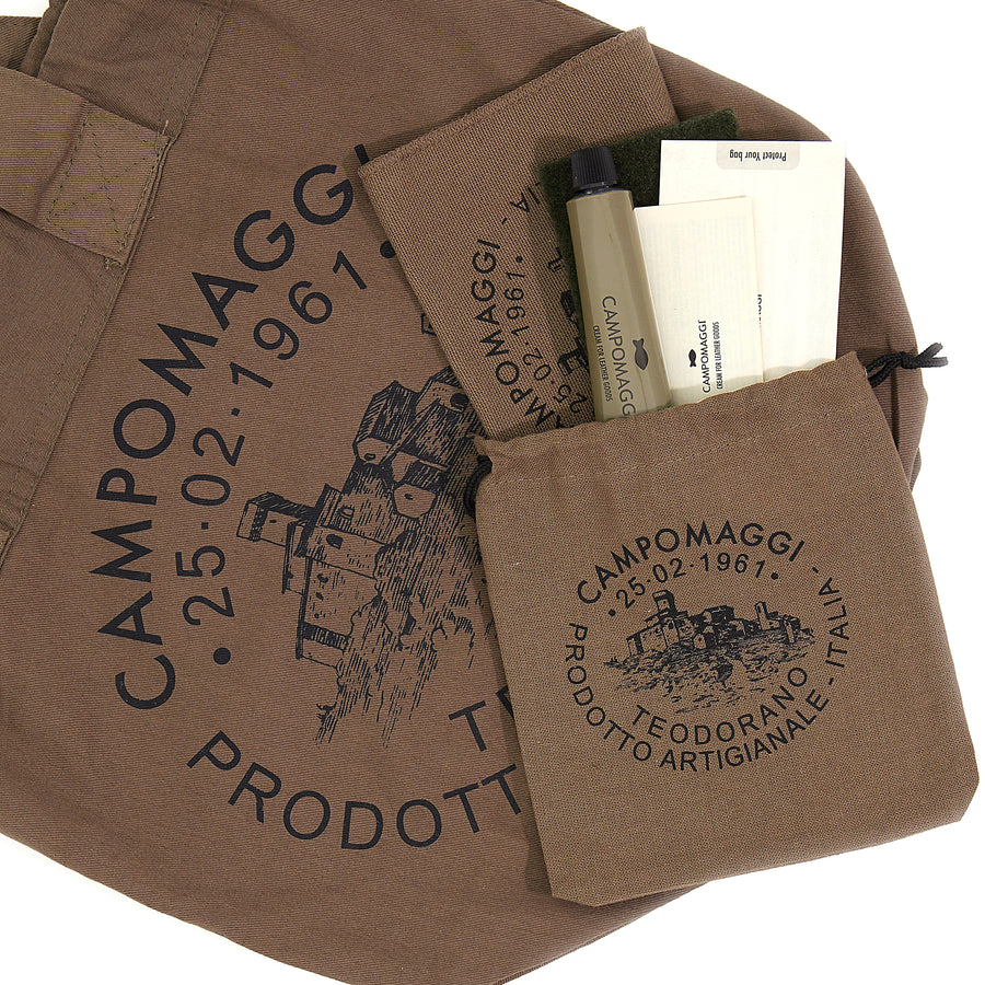 Shopping bag in black woven and garment-dyed cowhide leather