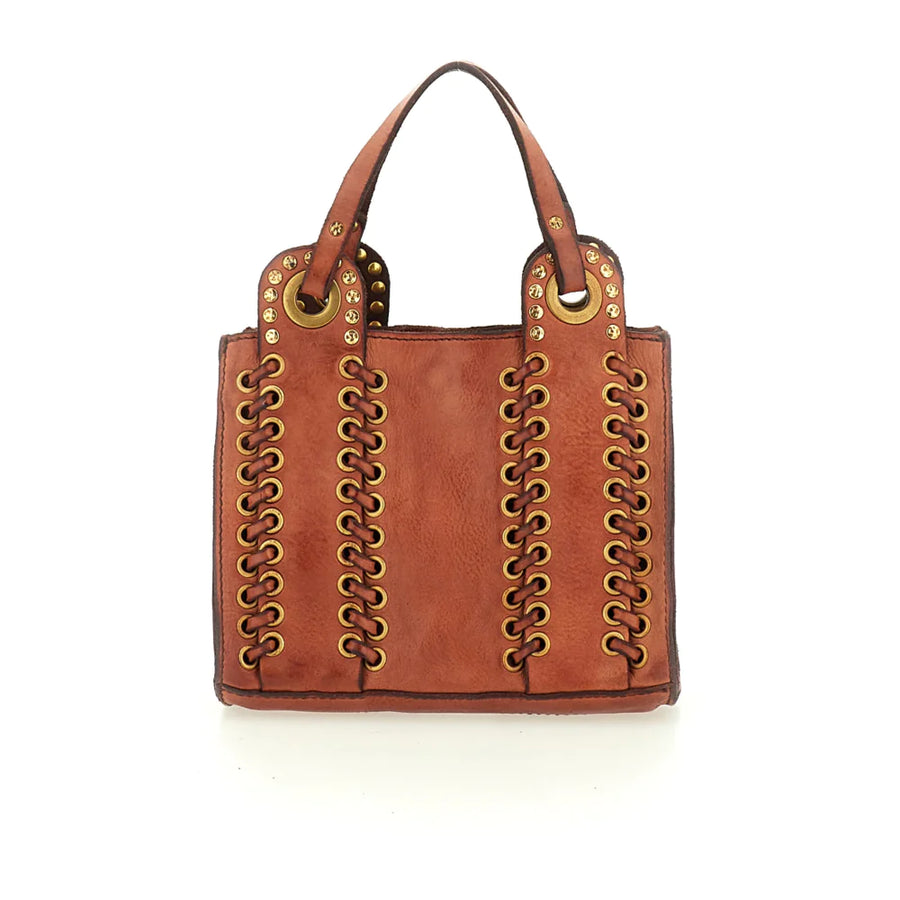 Dalia in Cross body bag in woven Brown colour leather