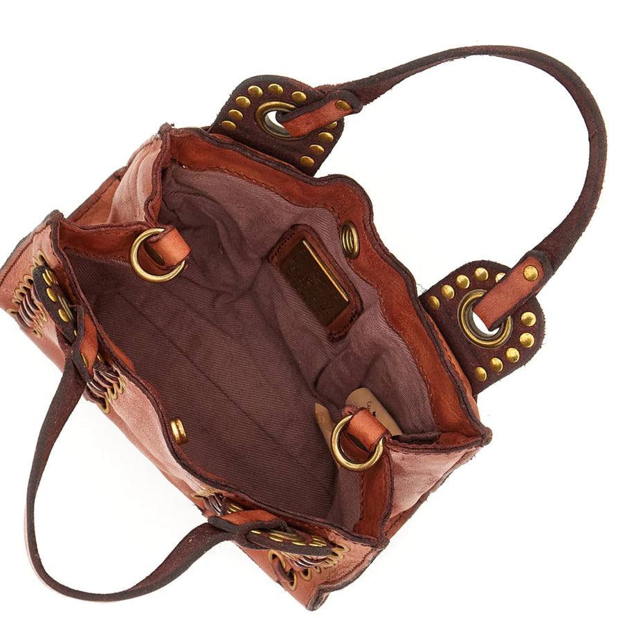 Dalia in Cross body bag in woven Brown colour leather