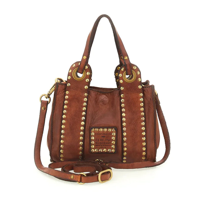 Bella di Notte cross body bag in Cognac leather