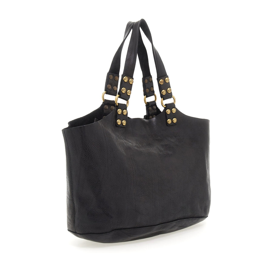 ATENA Shopping bag 'Atena' - Black leather