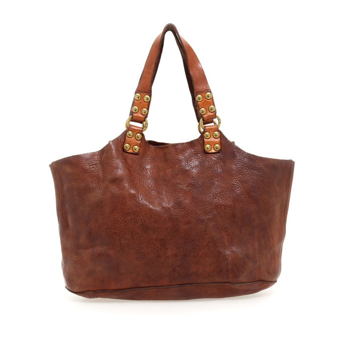 ATENA Shopping bag 'Atena' - Brown leather