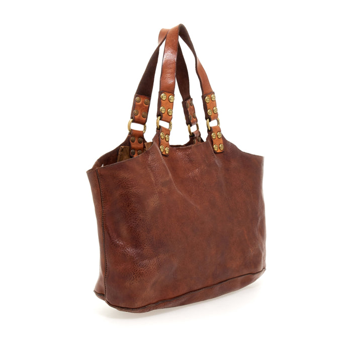 ATENA Shopping bag 'Atena' - Brown leather