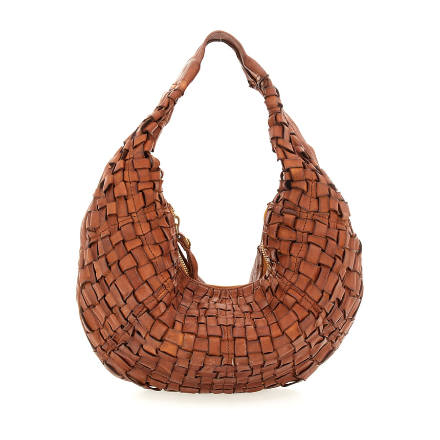 Edera Marissa shoulder bag in woven (Leather) Iris