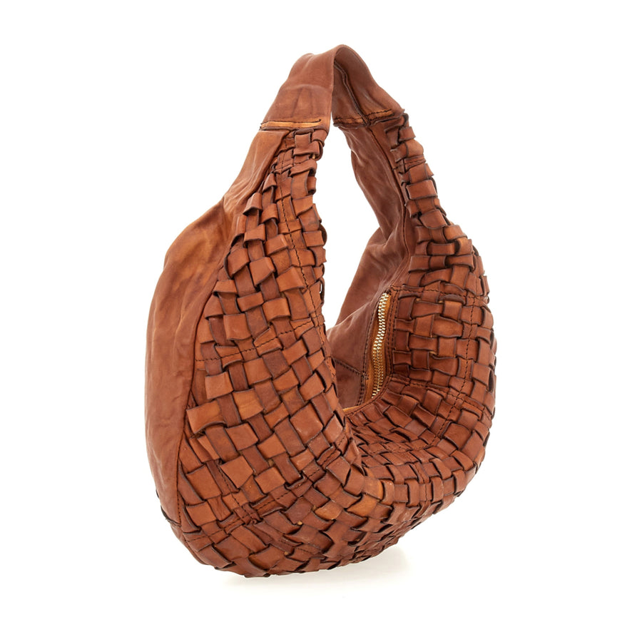 Edera Marissa shoulder bag in woven (Leather) Iris