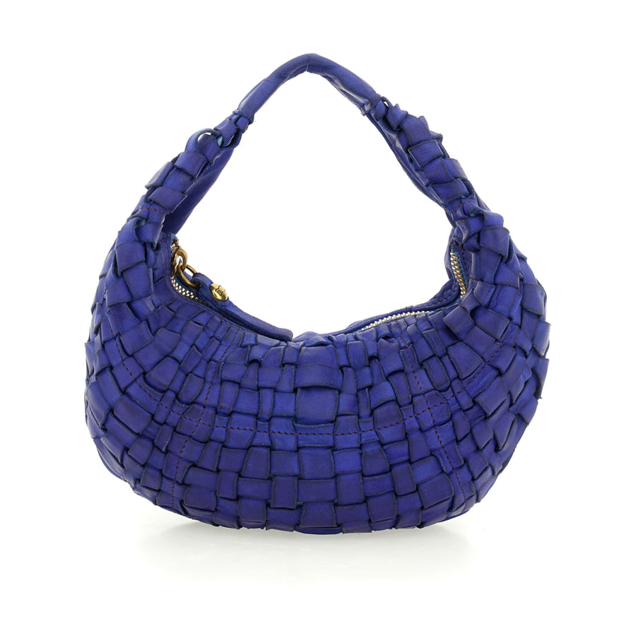 Edera Marissa shoulder bag in woven (Leather) Iris