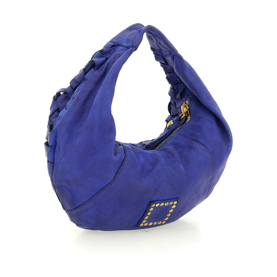 Edera Marissa shoulder bag in woven (Leather) Iris