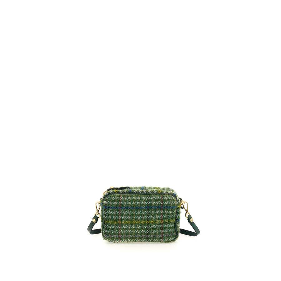 Campomaggi -  Bauletto mini cross body bag in Scottish check fabric