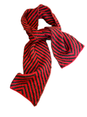 Amano chevron alpaca scarf -  Red / Gray