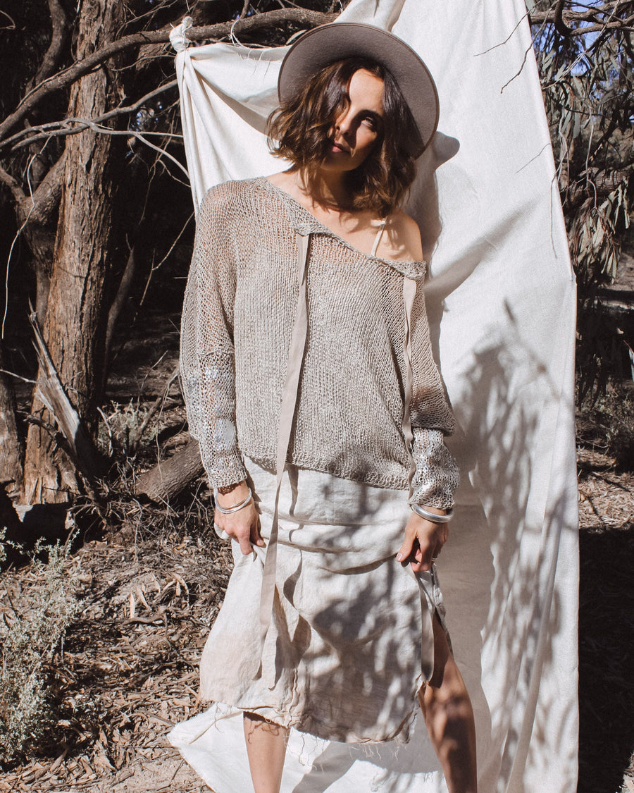 Slip Dress Linen - Red
