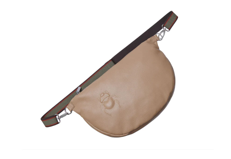 Belt Bag XXL - Scarab motive Grain leather - Camel