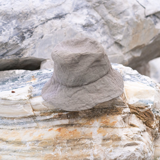 Reinhard Plank Contas Linen Bucket Hat