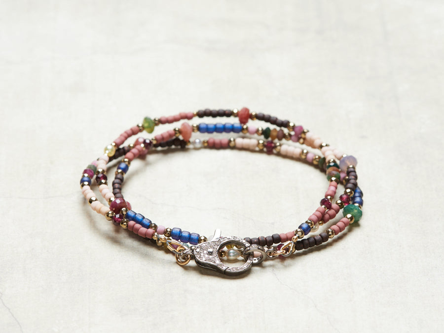 Priscilla necklace with loving awareness heart