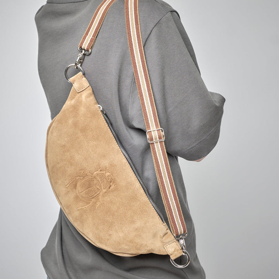 Scarab Belt Bag - Capuccino Suede
