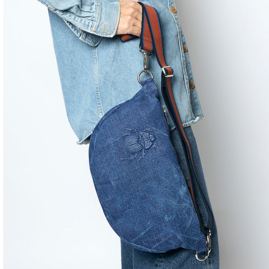 Belt Bag XL Scarab Motive - Denim