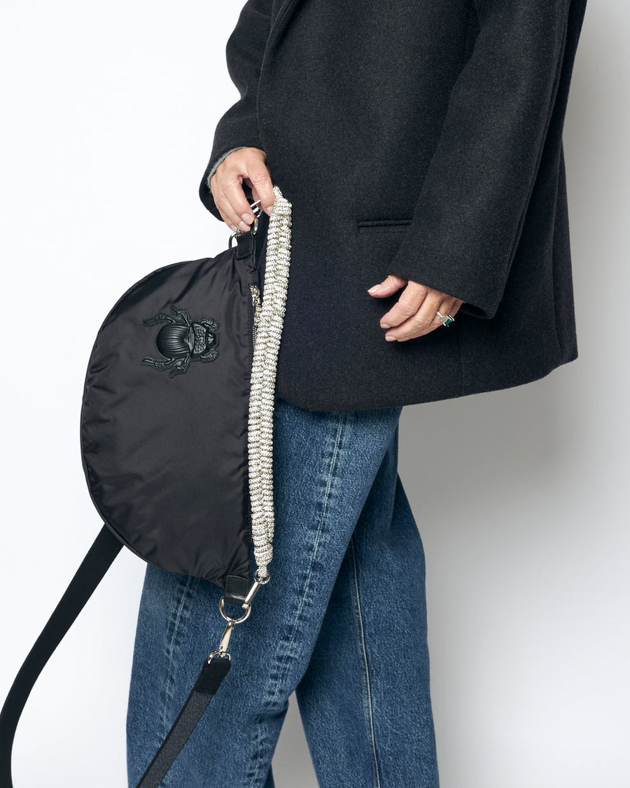 Belt Bag Scarab Motive Nylon XL- Black