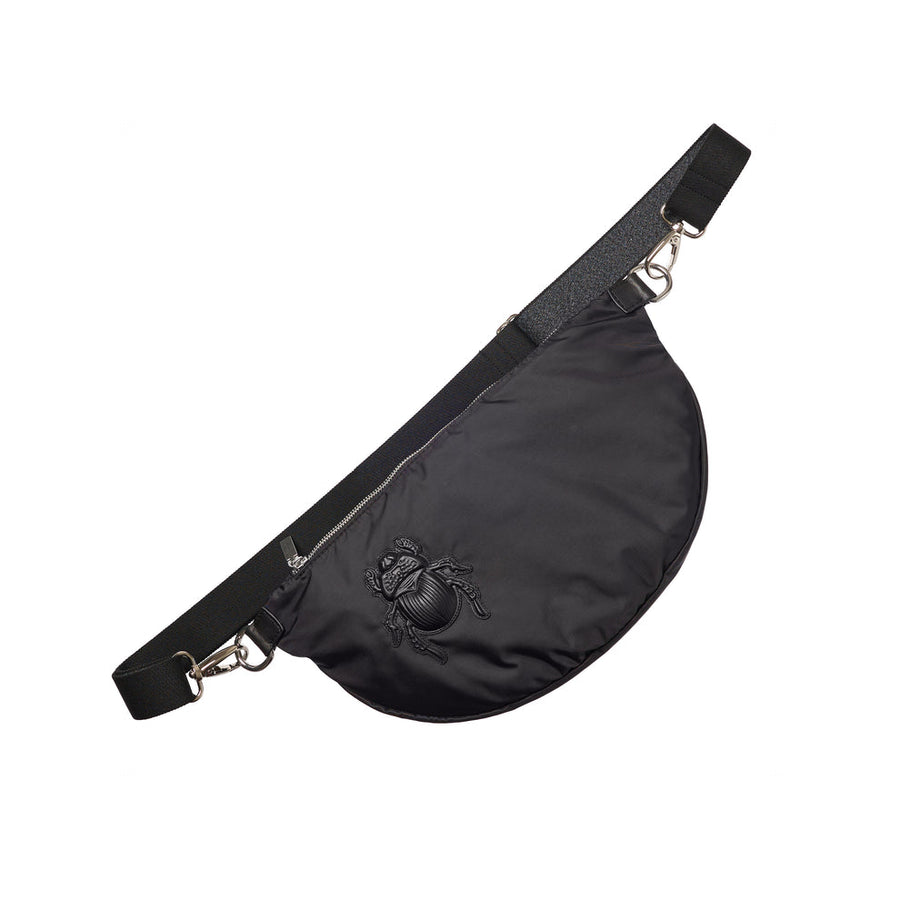 Belt Bag Scarab Motive Nylon XL- Black