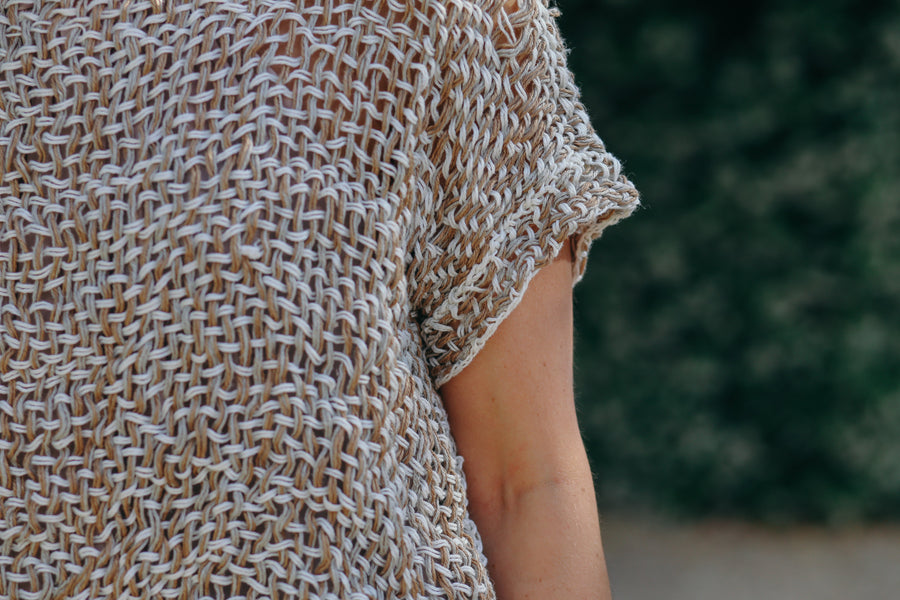 Hand Loom Top (Linen) - Natural