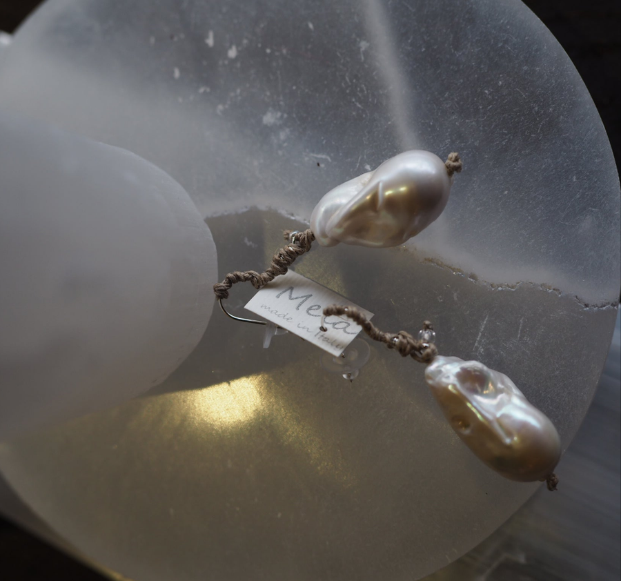Baroque South Sea Pearls Earrings (Large) - Ivory Pearls