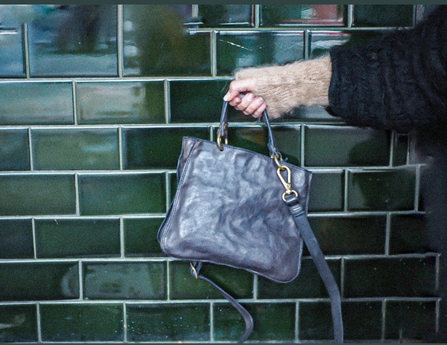 Acero Bag Shopping picolla vachetta - Ice