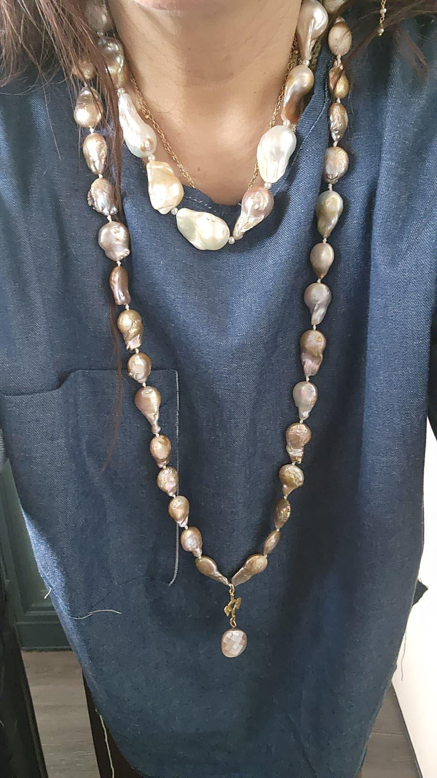 Classic Pearl Necklace - baroque pearls