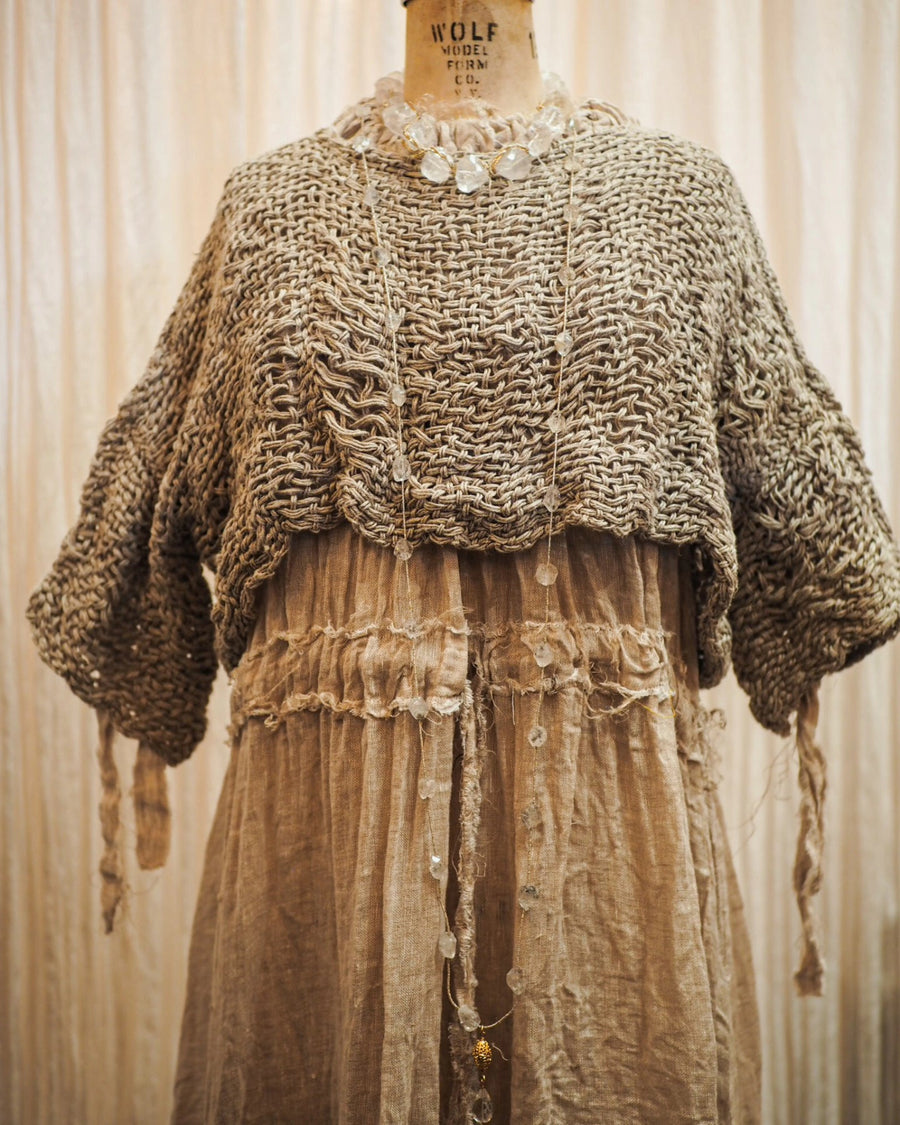 Hand Loom Crop Top (Linen) Sage