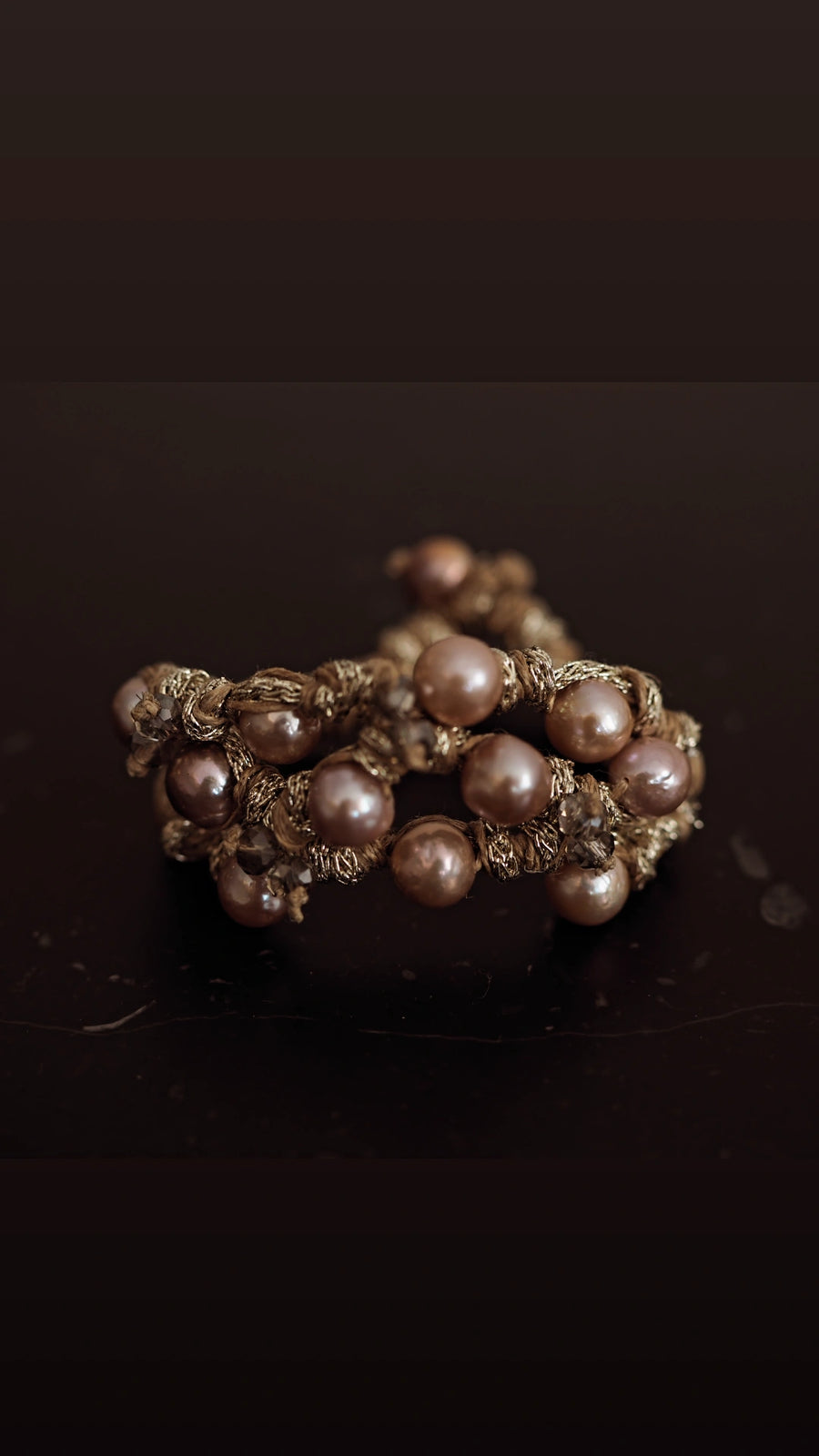 Mela pearl cuff bracelet