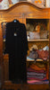 button through shirt dress / duster (Silk Velvet) Black