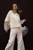 Luxe Light Weight V-Neck Sweater (Alpaca) - Ivory