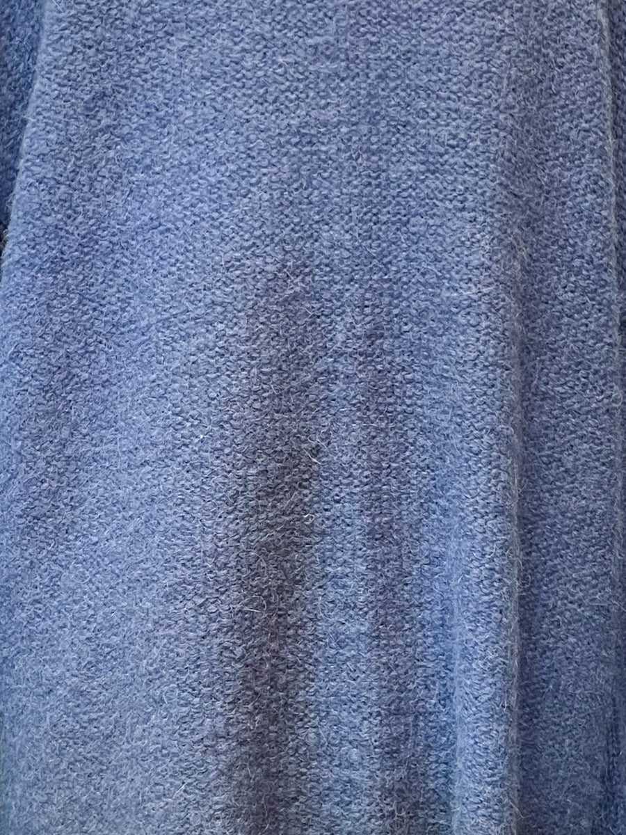 Alpaca sloppy Joe Zip up hoodie - Peri winkle blue