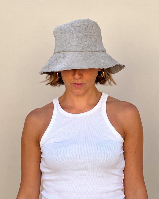 Reinhard Plank Contas Linen Bucket Hat