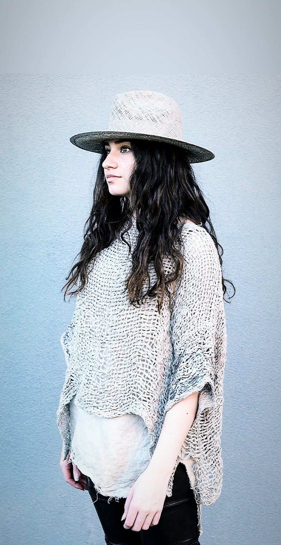 Hand Loom Linen Top - Mocca