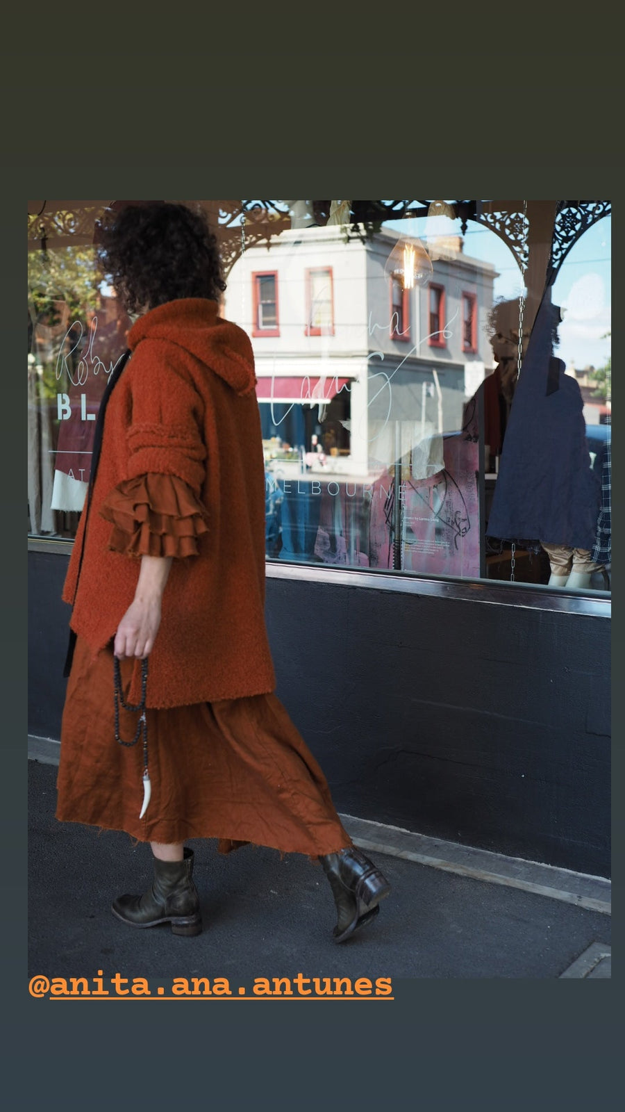 Sloppy Joe Hoodie (Alpaca) - Burnt Orange