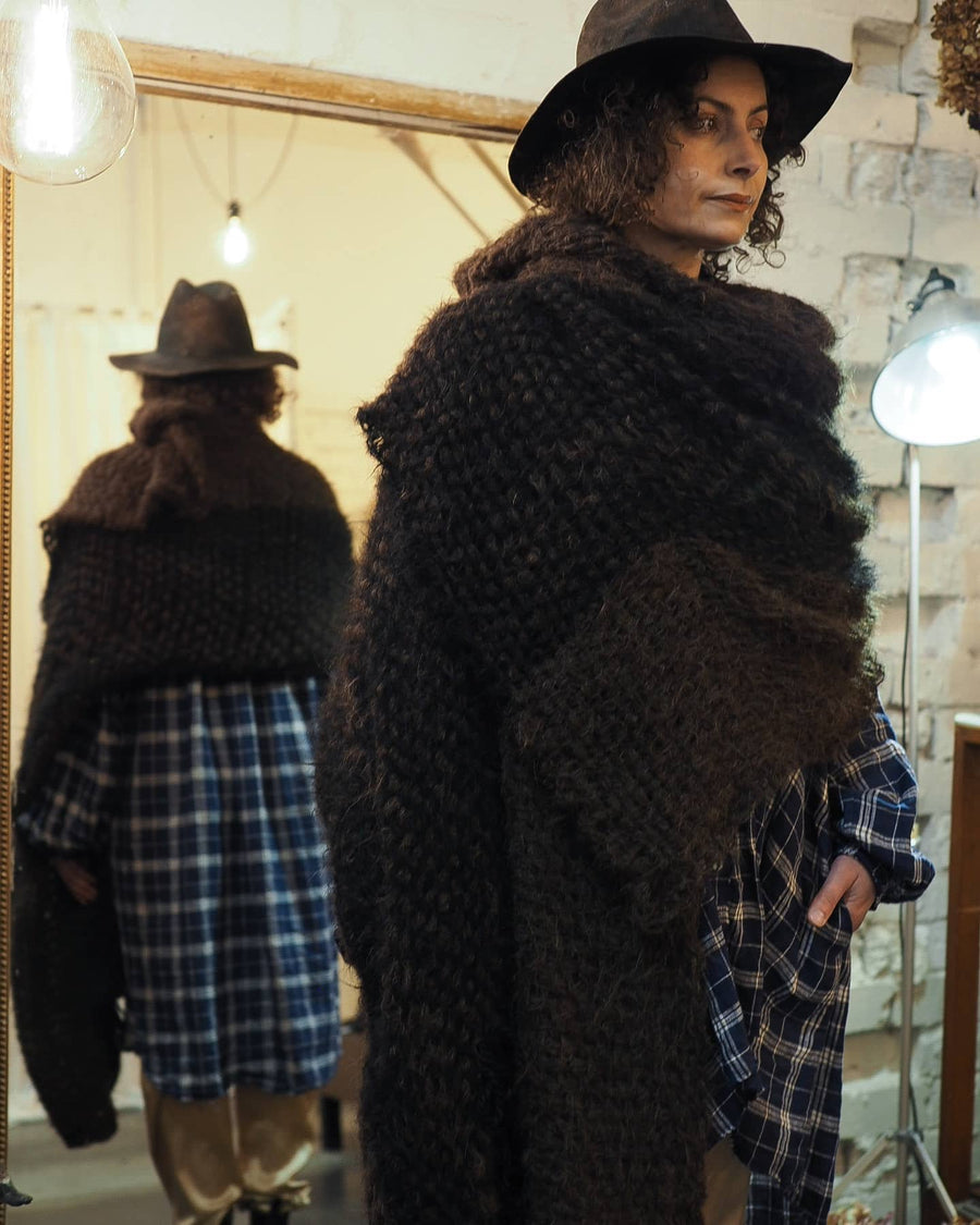 Hand Loom Large Wrap - Alpaca