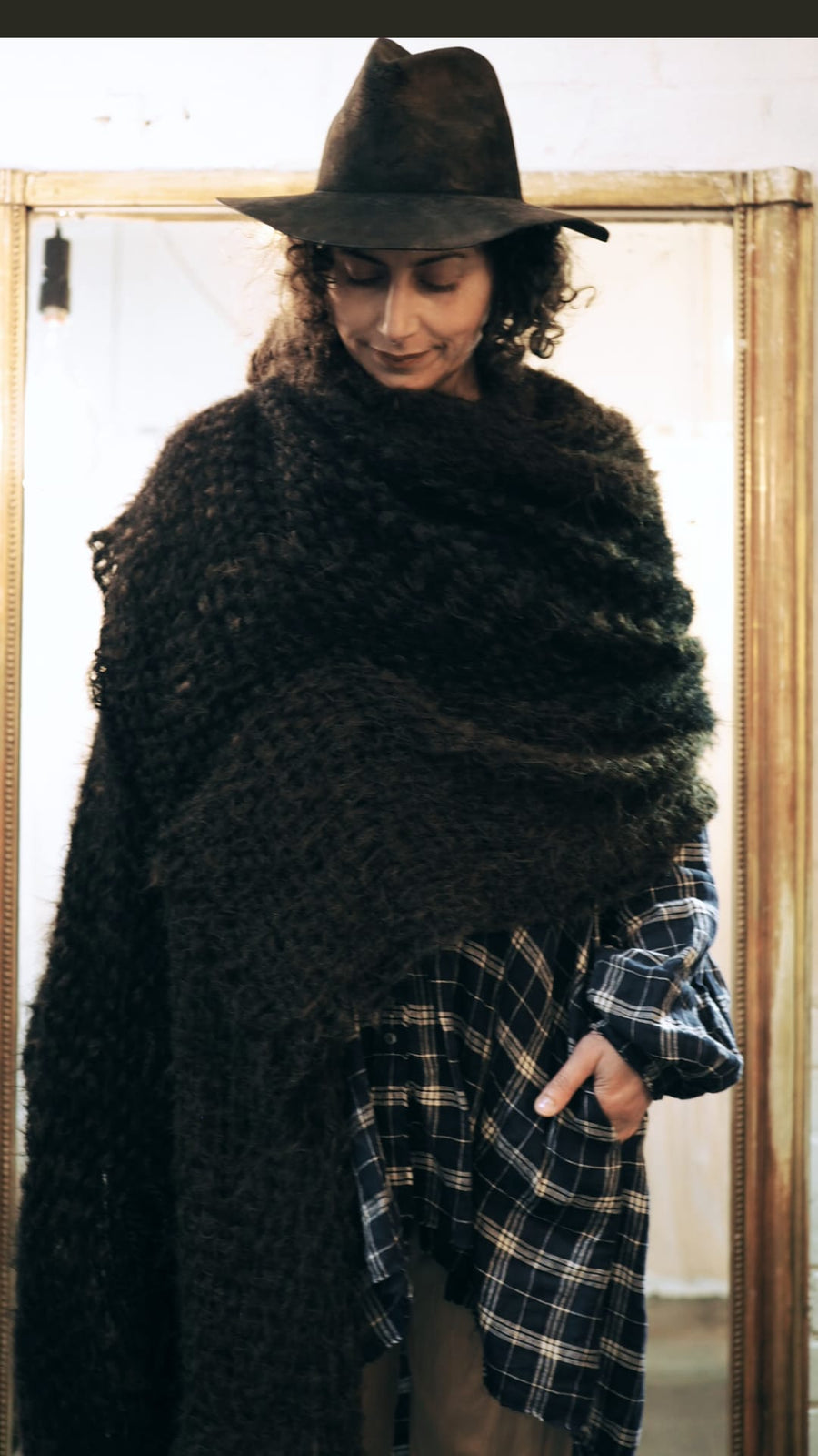 Hand Loom Large Wrap - Alpaca