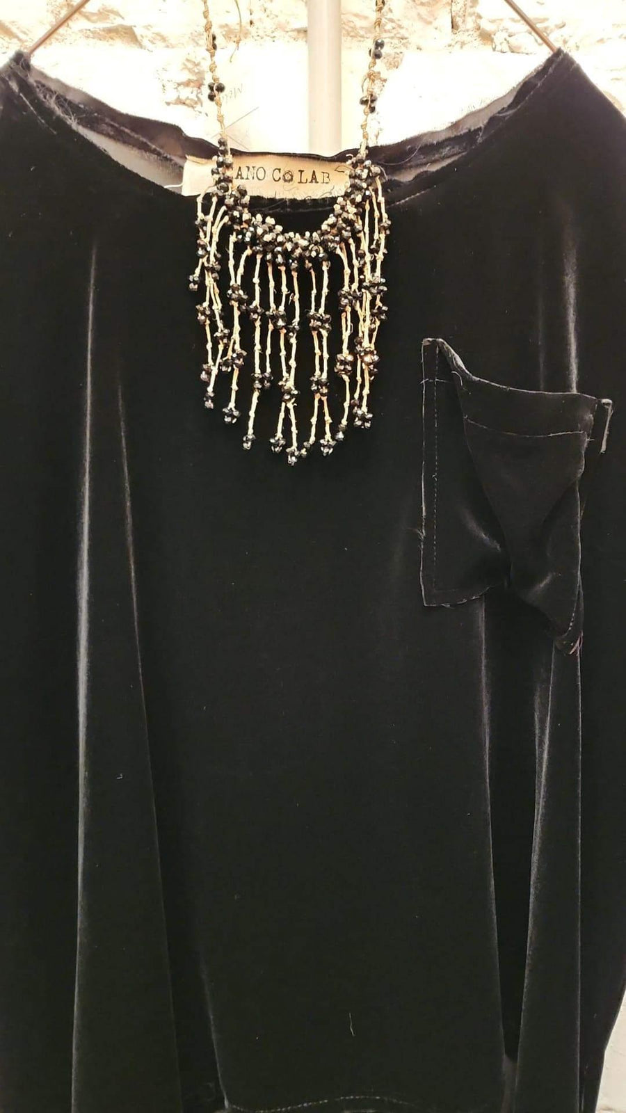 Silk Velvet Tee Top - Gold
