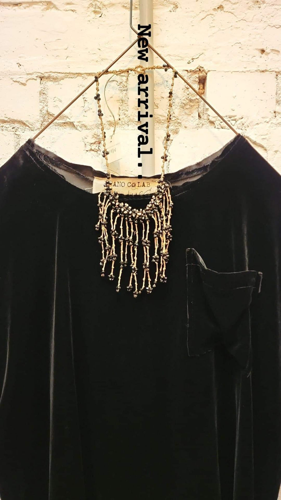 Silk Velvet Tee Top - Gold