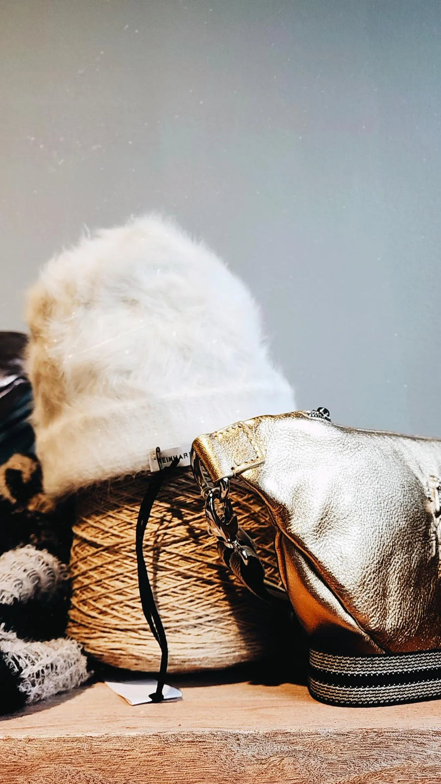 The Cuffia Angora beanie - Snow by Milliner Reinhard Plank