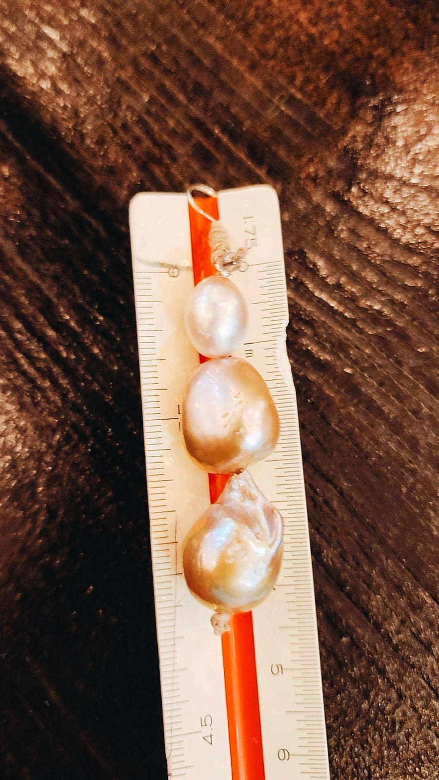 3 tier baroque pearl earrings