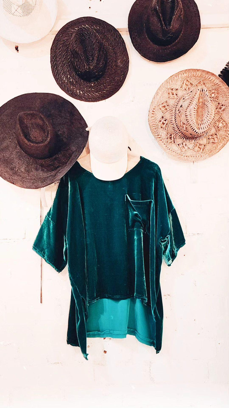 Velvet Tee Top (Silk) - Rose Wood