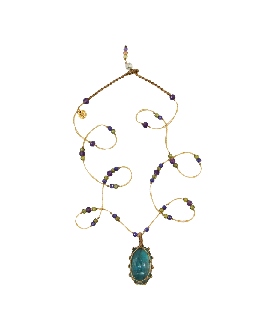 Long Tibetan Necklace - Kyanite