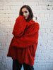 Hand Loom Sweater Detachable Collar (Alpaca) Red