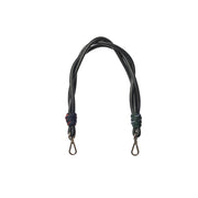 Leather and cord strap - Black