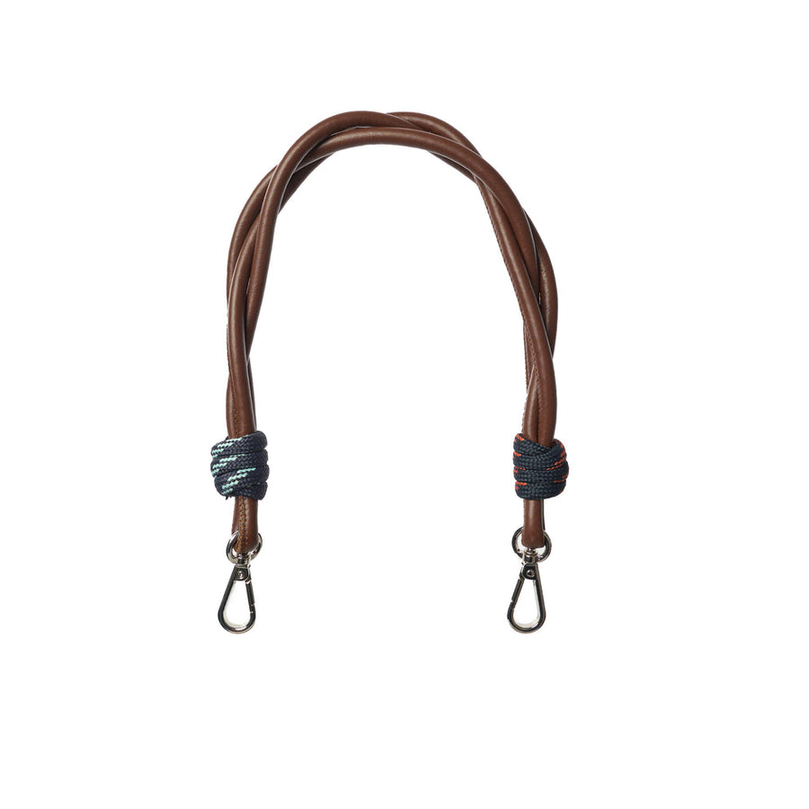 Leather and cord strap - Brown