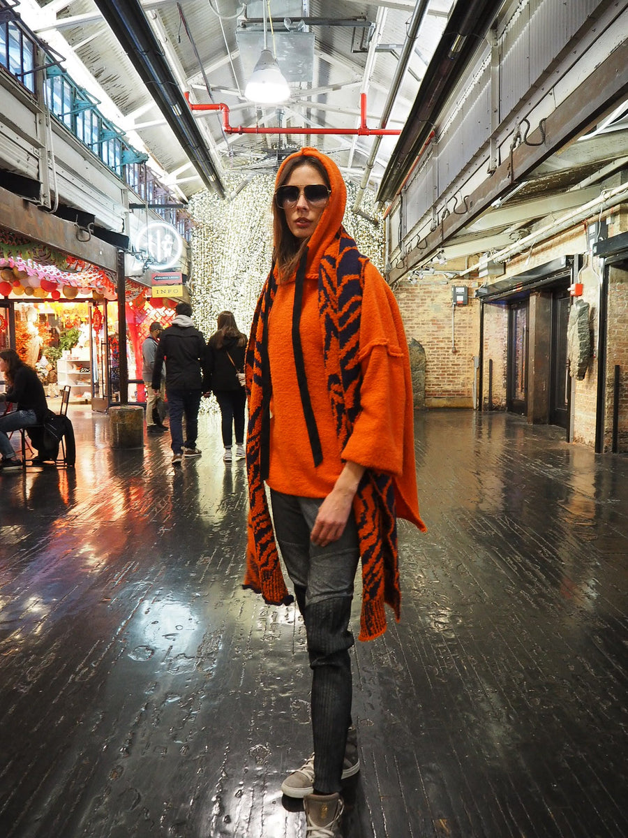 Sloppy Joe Hoodie (Alpaca) - Burnt Orange