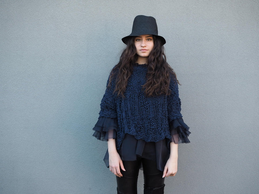 Hand Loom Linen Top - Mocca