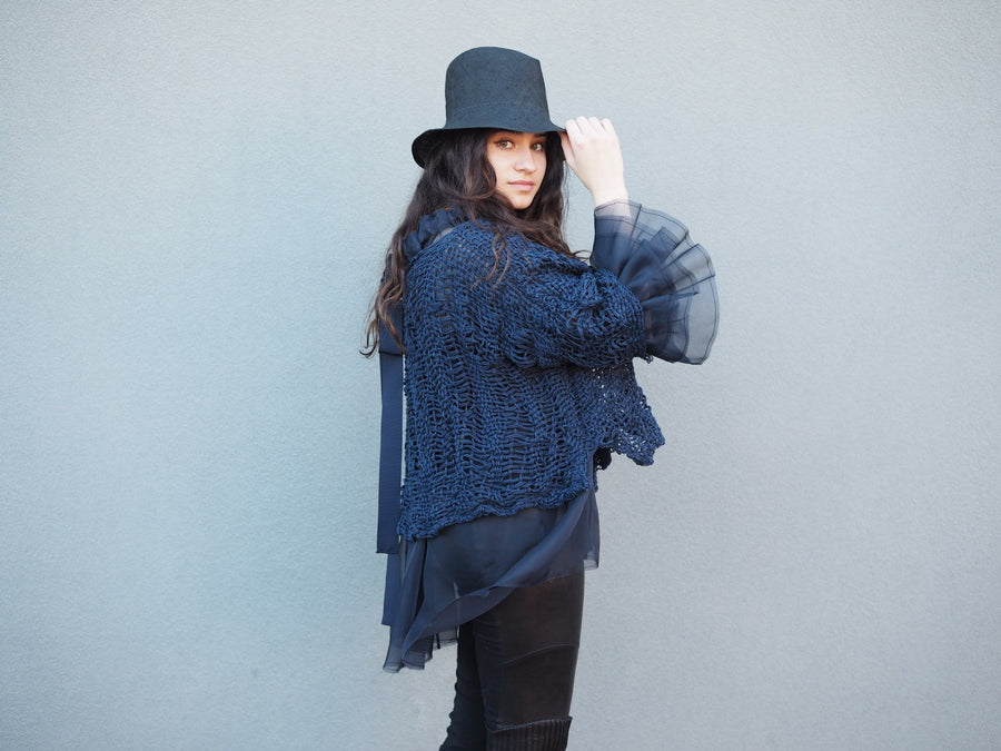 Hand Loom Linen Top - Mocca